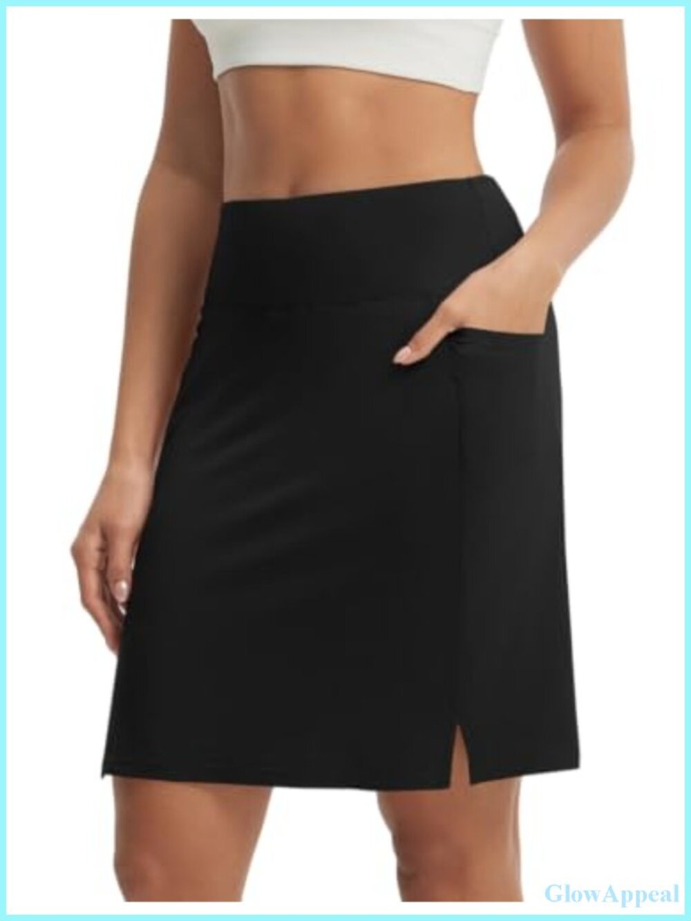 Women's 19" Knee Length Skort with Pockets A-Line